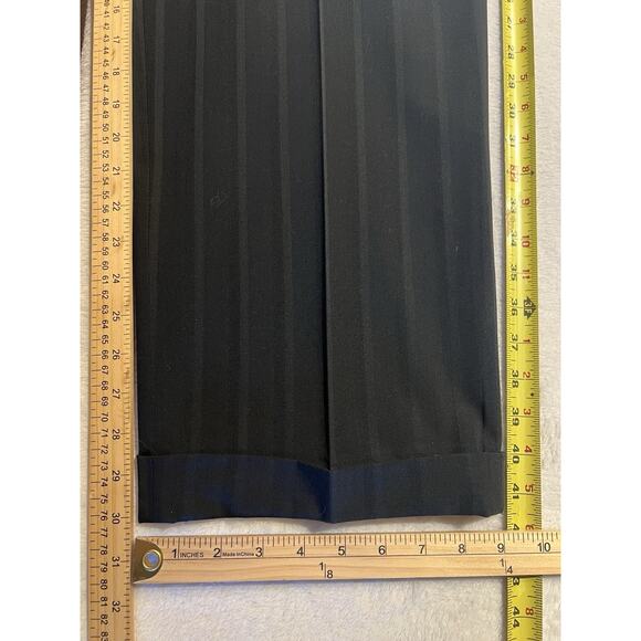 Vtg Boss Hugo Rossellini 48L 41x30 Blue with Ghost Banker's Stripe Suit 3/2 Roll - Picture 15 of 16